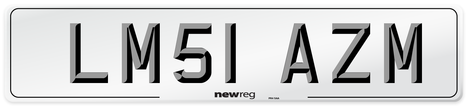 LM51 AZM Number Plate from New Reg
